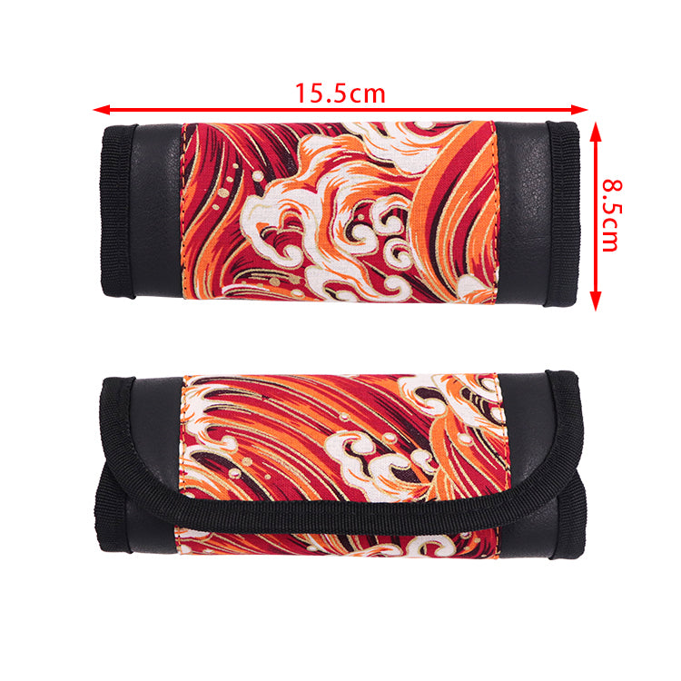 Brand New JDM Sakura Wave Red Universal Car Handbrake PU Leather Sleeves Cover Kit