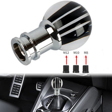 Load image into Gallery viewer, Brand New Universal Jdm Round Ball Crystal Clear Black Stripes Manual Car Racing Gear Shift Knob Shifter M12 M10 M8