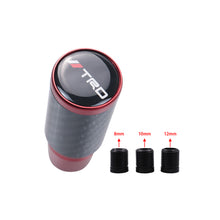 Load image into Gallery viewer, Brand New Universal TRD Red Real Carbon Fiber Racing Gear Stick Shift Knob For MT Manual M12 M10 M8