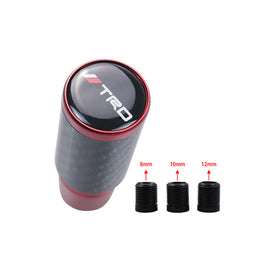 Brand New Universal TRD Red Real Carbon Fiber Racing Gear Stick Shift Knob For MT Manual M12 M10 M8