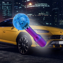 Load image into Gallery viewer, BRAND NEW UNIVERSAL V2 CRYSTAL BUBBLE BLUE ROUND BALL SHIFT KNOB MANUAL CAR RACING GEAR M8 M10 M12 &amp; Neo Chrome Shifter Extender Extension