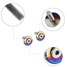 Brand New 4PCS JDM Mugen Power Burnt Blue License Plate Frame Bolts Screws Fasteners Universal