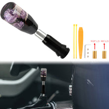Load image into Gallery viewer, Brand New Universal JDM Crystal Rose Flowers Purple Head Automatic Car Gear Shift Knob shifter