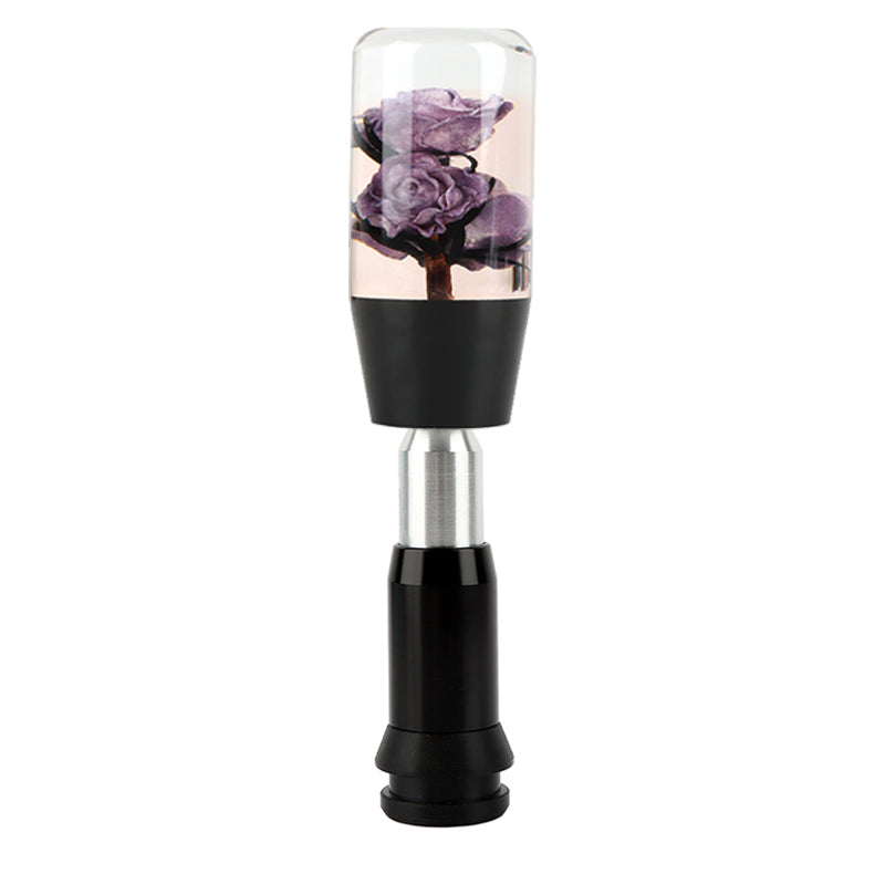 Brand New Universal JDM Crystal Rose Flowers Purple Head Automatic Car Gear Shift Knob shifter