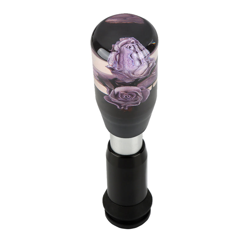 Brand New Universal JDM Crystal Rose Flowers Purple Head Automatic Car Gear Shift Knob shifter