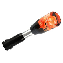 Load image into Gallery viewer, Brand New Universal JDM Crystal Rose Flowers Orange Head Automatic Car Gear Shift Knob shifter
