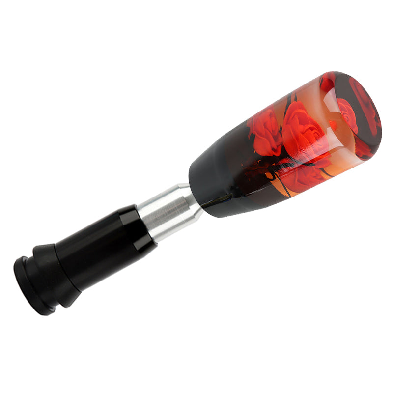 Brand New Universal JDM Crystal Rose Flowers Red Head Automatic Car Gear Shift Knob shifter