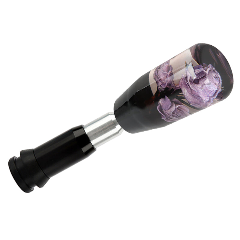 Brand New Universal JDM Crystal Rose Flowers Purple Head Automatic Car Gear Shift Knob shifter