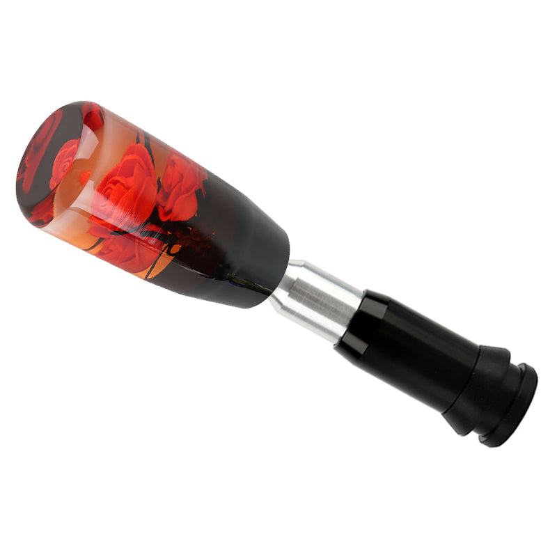 Brand New Universal JDM Crystal Rose Flowers Red Head Automatic Car Gear Shift Knob shifter