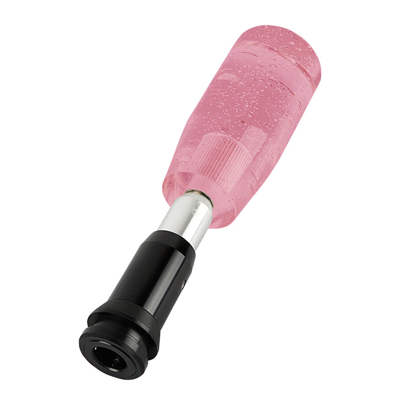 Brand New 10CM Universal Glitter Transparent Pink Automatic Transmission Racing Gear Shift Knob