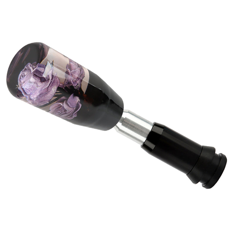 Brand New Universal JDM Crystal Rose Flowers Purple Head Automatic Car Gear Shift Knob shifter