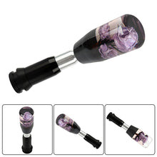 Load image into Gallery viewer, Brand New Universal JDM Crystal Rose Flowers Purple Head Automatic Car Gear Shift Knob shifter