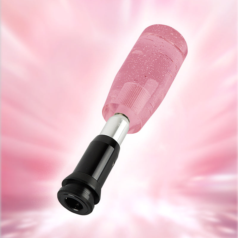 Brand New 10CM Universal Glitter Transparent Pink Automatic Transmission Racing Gear Shift Knob