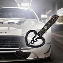 Load image into Gallery viewer, Brand New Broken Heart Black JDM TSURIKAWA Subway Bus Handle Strap Charm Drift