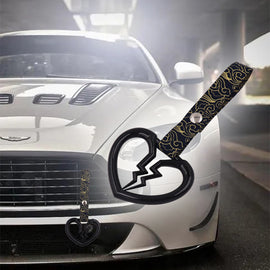 Brand New Broken Heart Black JDM TSURIKAWA Subway Bus Handle Strap Charm Drift