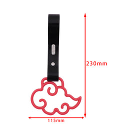 Brand New Cloud Handle Red JDM TSURIKAWA Ring Subway Train Bus Black Handle Strap Charm Drift