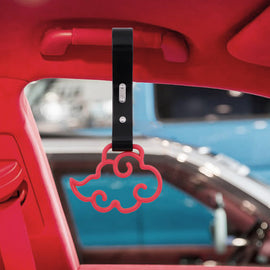 Brand New Cloud Handle Red JDM TSURIKAWA Ring Subway Train Bus Black Handle Strap Charm Drift