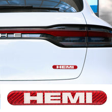 Load image into Gallery viewer, Brand New 1PCS HEMI Real Carbon Fiber Red Car Trunk Side Fenders Door Badge Scratch Guard Sticker