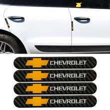 Load image into Gallery viewer, Brand New 4PCS Chevrolet Real Carbon Fiber Black Car Trunk Side Fenders Door Badge Scratch Guard Sticker