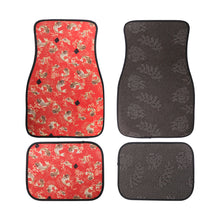 Load image into Gallery viewer, Brand New 4PCS SAKURA KOI FISH Racing Red Fabric Car Floor Mats Interior Carpets