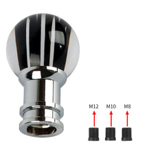 Load image into Gallery viewer, Brand New Universal Jdm Round Ball Crystal Clear Black Stripes Manual Car Racing Gear Shift Knob Shifter M12 M10 M8