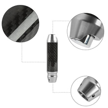 Load image into Gallery viewer, Brand New Universal Real Carbon Fiber Silver Aluminum Automatic Transmission Racing Gear Shift Knob