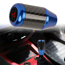 Load image into Gallery viewer, Brand New Universal Mitsubishi Blue Real Carbon Fiber Racing Gear Stick Shift Knob For MT Manual M12 M10 M8