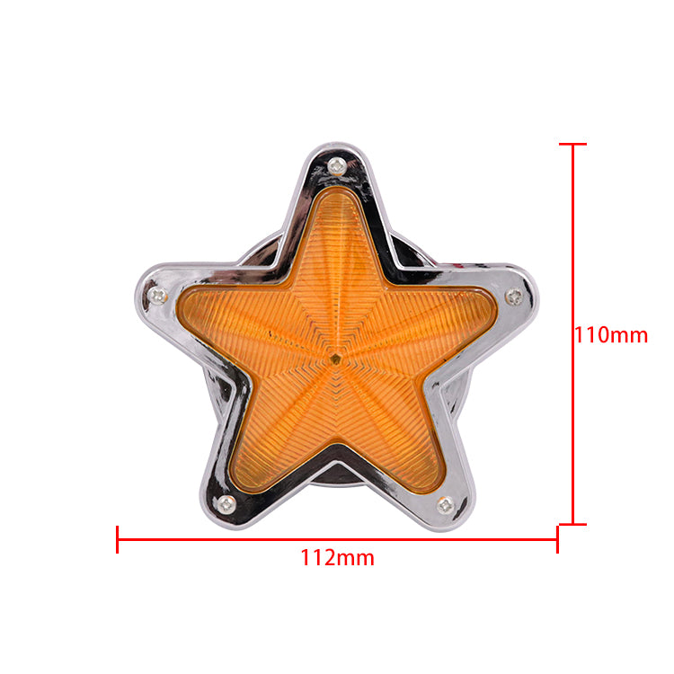 BRAND NEW 1PCS Orange Star Shaped Side Marker / Accessory / Led Light / Turn Signal