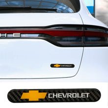 Load image into Gallery viewer, Brand New 1PCS Chevrolet Real Carbon Fiber Black Car Trunk Side Fenders Door Badge Scratch Guard Sticker