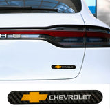 Brand New 1PCS Chevrolet Real Carbon Fiber Black Car Trunk Side Fenders Door Badge Scratch Guard Sticker