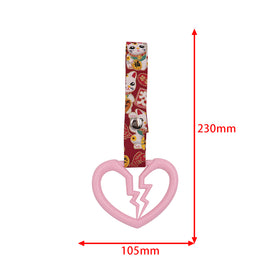 Brand New Broken Heart Pink JDM TSURIKAWA Subway Bus Handle Strap Charm Drift