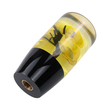 Load image into Gallery viewer, Brand New 1PCS Universal 10CM JDM Clear Yellow Real Flowers Manual Car Black Base Racing Stick Shift Knob M8 M10 M12