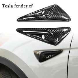 Brand New 2025-2026 Tesla Model Y Juniper Real Carbon Fiber Side Fender Camera Vent Cover Full Trim