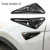 Brand New Tesla Model 3 / Model Y Real Carbon Fiber Side Fender Camera Vent Cover Full Trim