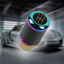 Load image into Gallery viewer, Brand New Universal 5 SPEED Neo-Chrome Real Carbon Fiber Racing Gear Stick Shift Knob For MT Manual M12 M10 M8
