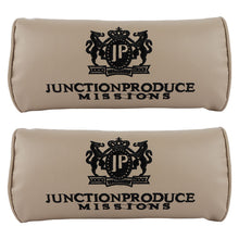Load image into Gallery viewer, Brand New 2PCS Embroidery JP Junction Produce Vip Car Neck Rest Pillow Beige Headrest Cushion
