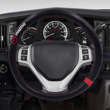 Load image into Gallery viewer, BRAND NEW MAZDA 15&quot; Diameter Car Steering Wheel Cover Carbon Fiber Style Look