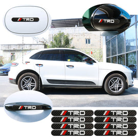 Brand New 8PCS TRD Real Carbon Fiber Black Car Trunk Side Fenders Door Badge Scratch Guard Sticker
