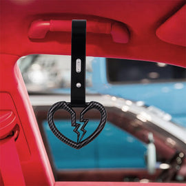 Brand New Broken Heart Carbon Fiber JDM TSURIKAWA Subway Bus Handle Strap Charm Drift