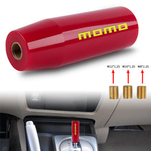 Load image into Gallery viewer, Brand New 12CM Universal MOMO Glossy Red Long Stick Manual Car Gear Shift Knob Shifter M8 M10 M12