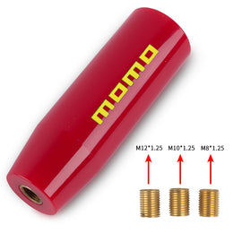 Brand New 12CM Universal MOMO Glossy Red Long Stick Manual Car Gear Shift Knob Shifter M8 M10 M12