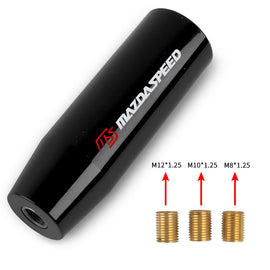 Brand New 12CM Universal Mazdaspeed Glossy Black Stick Manual Car Gear Shift Knob Shifter M8 M10 M12