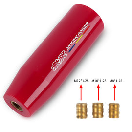 Brand New 12CM Universal MUGEN Glossy Red Long Stick Manual Car Gear Shift Knob Shifter M8 M10 M12