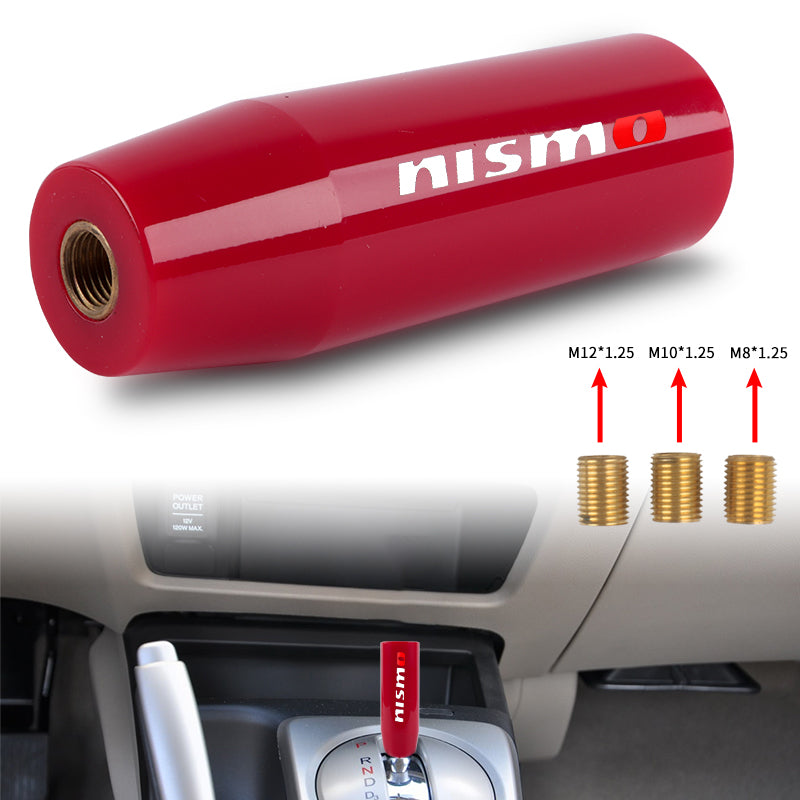 Brand New 12CM Universal Nismo Glossy Red Long Stick Manual Car Gear Shift Knob Shifter M8 M10 M12