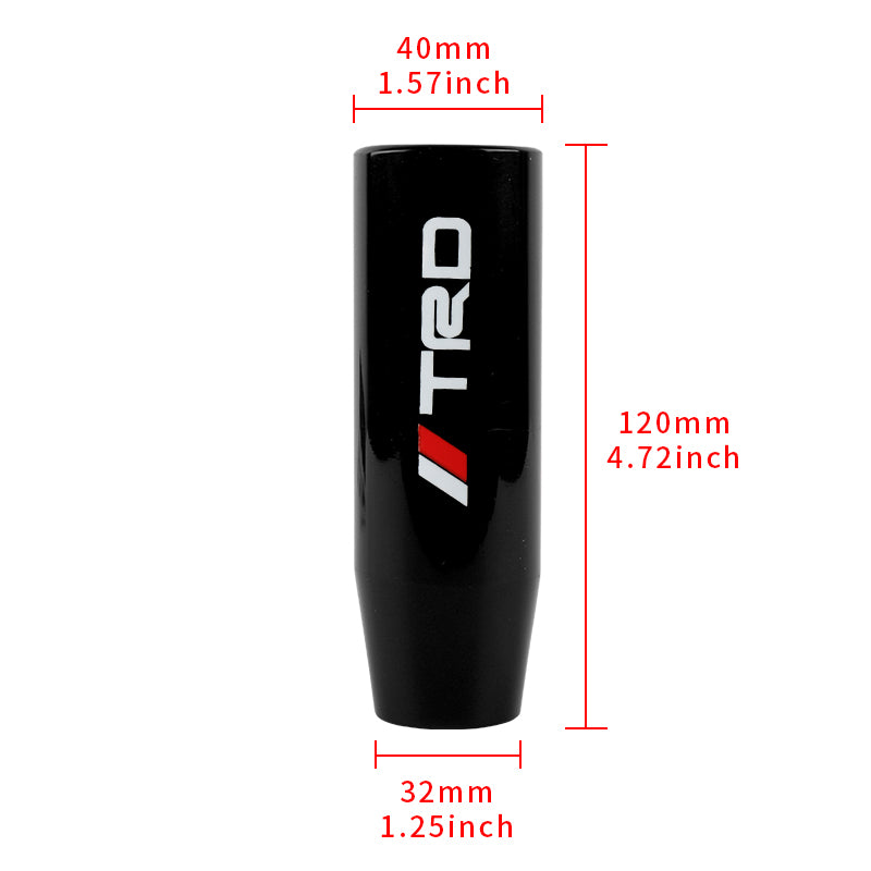 Brand New 12CM Universal TRD Glossy Black Stick Manual Car Gear Shift Knob Shifter M8 M10 M12