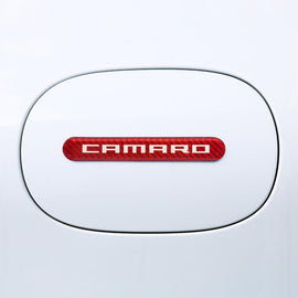 Brand New 8PCS Camaro Real Carbon Fiber Red Car Trunk Side Fenders Door Badge Scratch Guard Sticker
