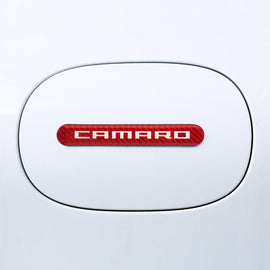 Brand New 1PCS Camaro Real Carbon Fiber Red Car Trunk Side Fenders Door Badge Scratch Guard Sticker
