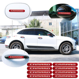 Brand New 8PCS Camaro Real Carbon Fiber Red Car Trunk Side Fenders Door Badge Scratch Guard Sticker