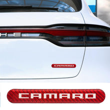 Load image into Gallery viewer, Brand New 1PCS Camaro Real Carbon Fiber Red Car Trunk Side Fenders Door Badge Scratch Guard Sticker