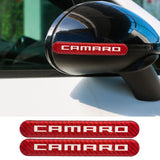 Brand New 2PCS Camaro Real Carbon Fiber Red Car Trunk Side Fenders Door Badge Scratch Guard Sticker